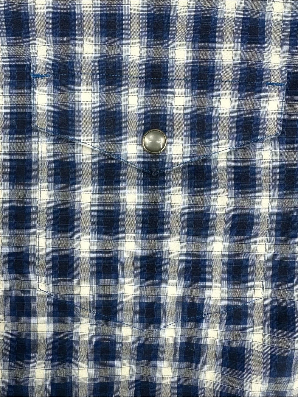 Banana Republic Blue and White Plaid Button-Down Shirt